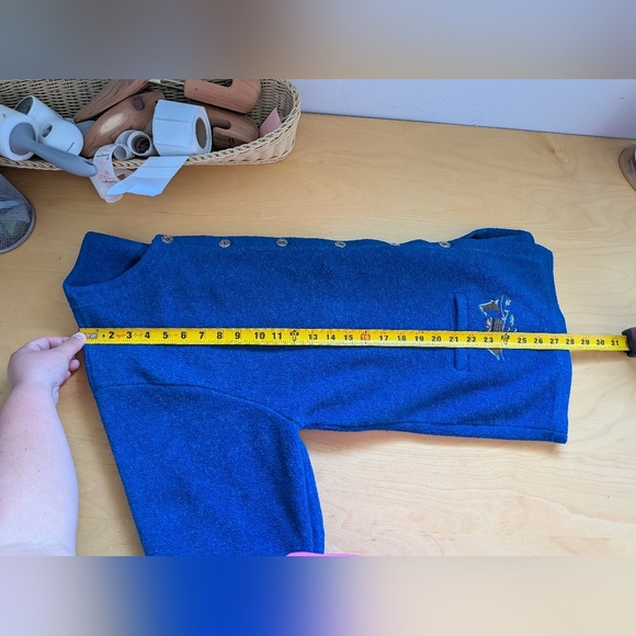 Vintage Women Sweater Size Large Blue Grand Mother Style Squirrel embroidery - Picture 8 of 8